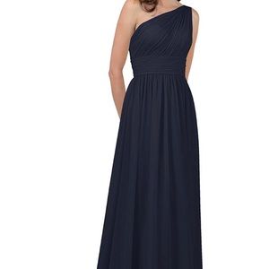 ALICEPUB One Shoulder Bridesmaid Dress 14 NWT Navy
